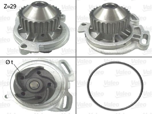 VALEO 506132: Pompe à eau avec joints, sans couvercle