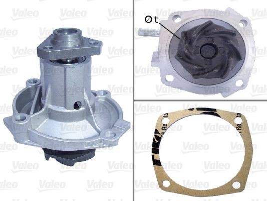 VALEO 506148: Pompa apa cu garnituri, fara capac