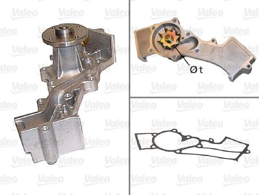 VALEO 506606: Pompe à eau avec joints, sans couvercle