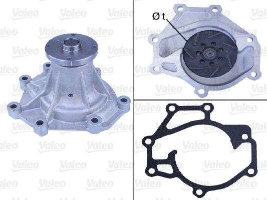 VALEO 506826: Pompa apa cu garnituri, fara capac