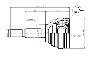 STATIM C.352: Liigendlaager, veovõll rattapool