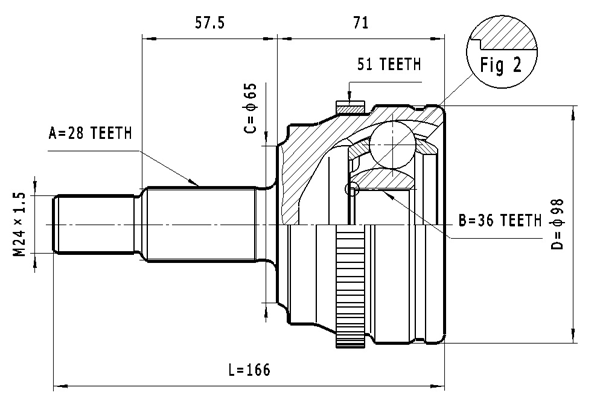 STATIM C.372: Liigendlaager, veovõll rattapool