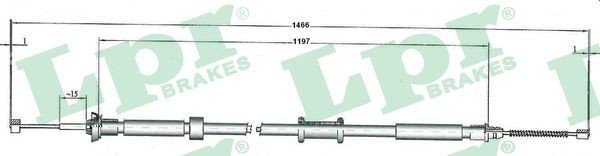 LPR C1084B: Tross, seisupidur 1430mm, 1430mm