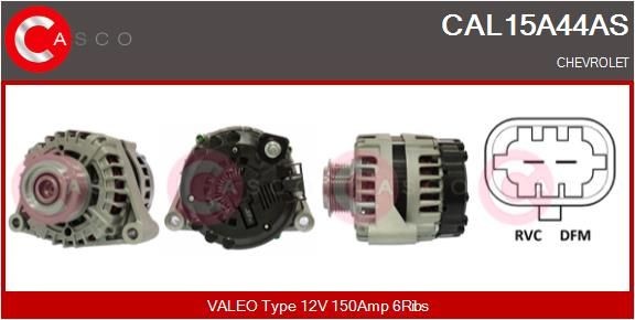 CASCO CAL10415GS: Laturi 150A, Integroidulla säätimellä