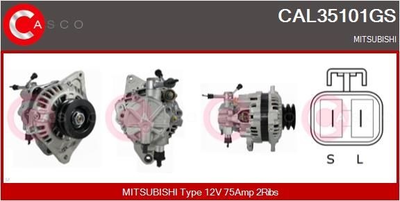 CASCO CAL15240RS: Alternator 75A, cu regulator integrat