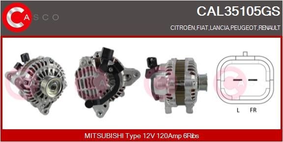 CASCO CAL15246AS: Alternator 80A, cu regulator integrat