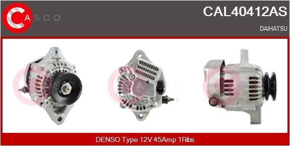 CASCO CAL30118GS: Kintamosios srovės generatorius 75A, su integruotu reguliatoriumi