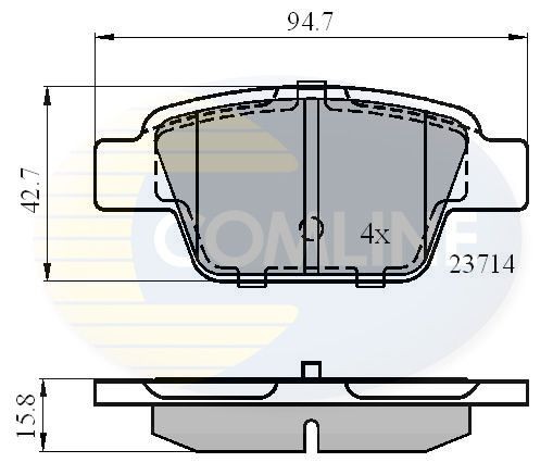 COMLINE CBP01039: Stabdžių kaladėlės