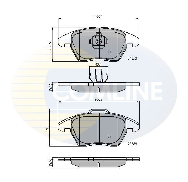 COMLINE CBP01308: Piduriklotsid