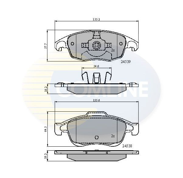 COMLINE CBP01719: Piduriklotsid