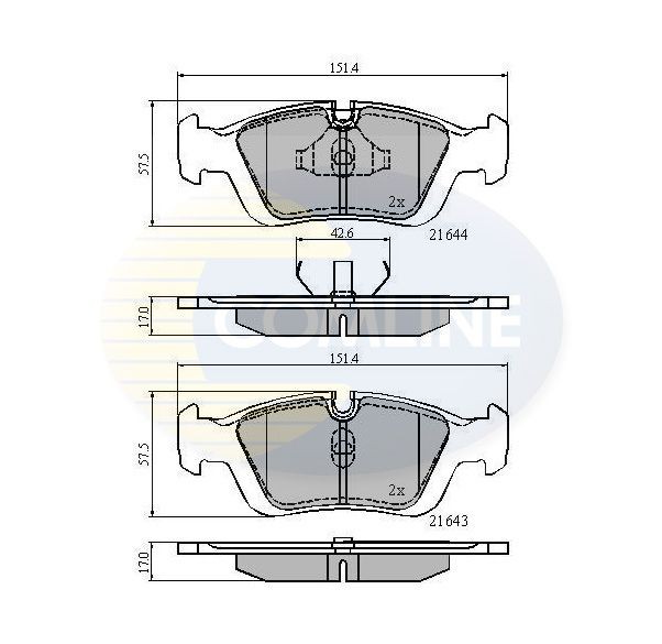 COMLINE CBP0513: Piduriklotsid