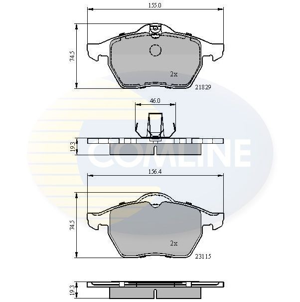 COMLINE CBP0749: Piduriklotsid