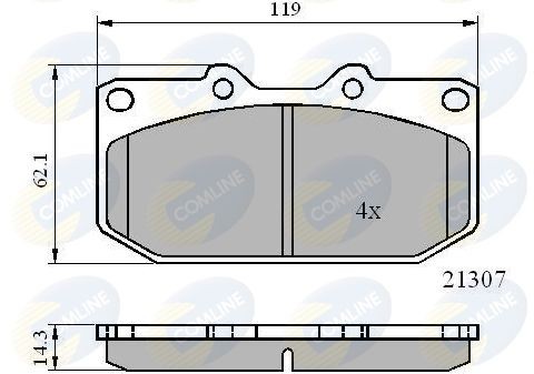 COMLINE CBP0829: Piduriklotsid