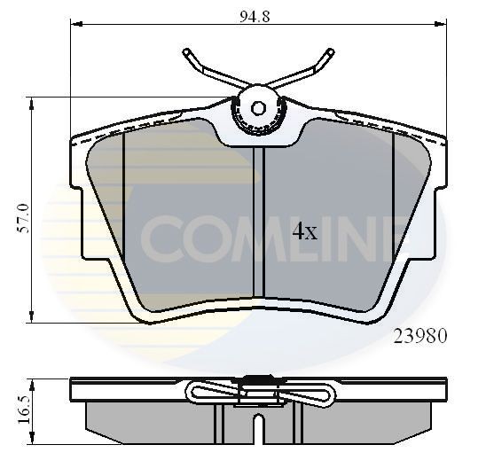 COMLINE CBP0874: Piduriklotsid