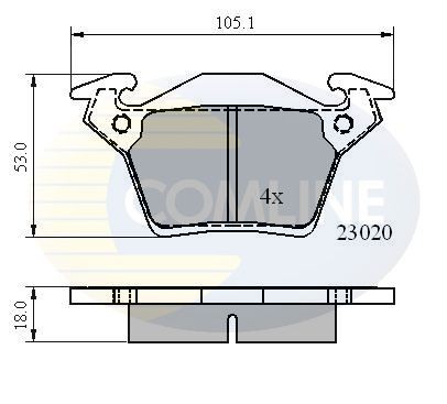 COMLINE CBP0888: Plăcuțe de frână
