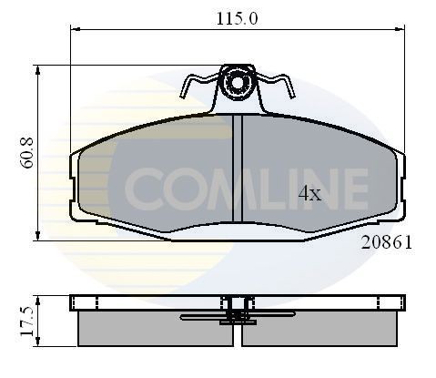 COMLINE CBP0928: Piduriklotsid