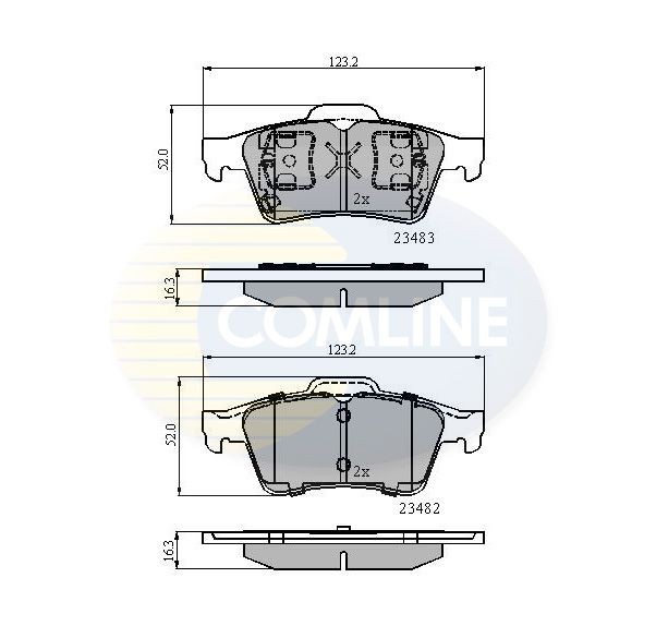 COMLINE CBP0946: Piduriklotsid