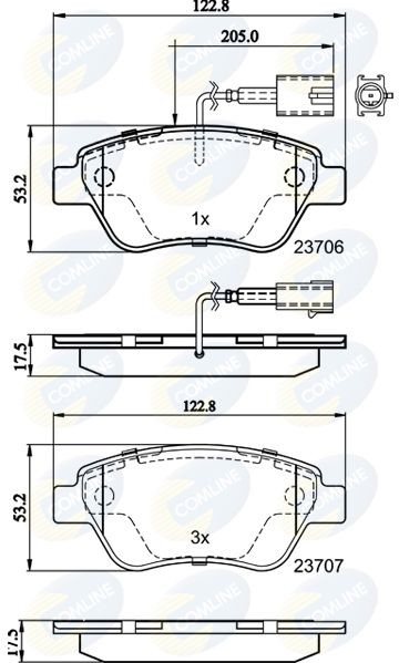 COMLINE CBP11037: Piduriklotsid