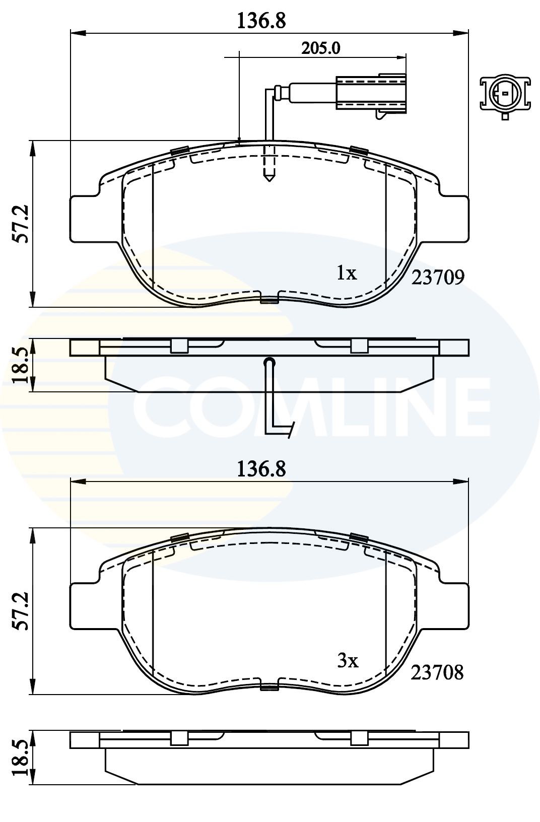 COMLINE CBP11038: Piduriklotsid