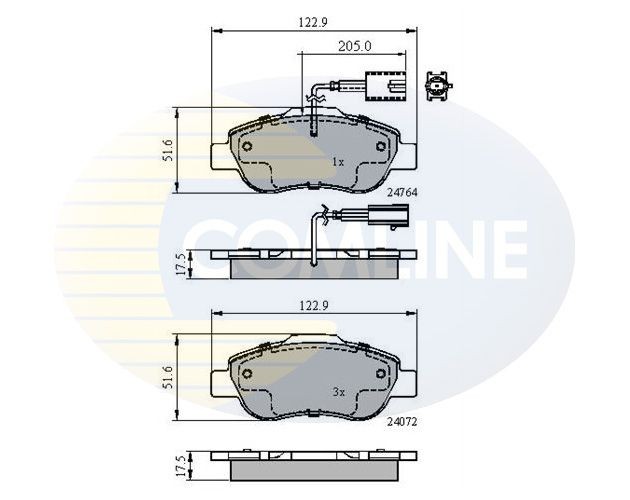 COMLINE CBP11600: Piduriklotsid