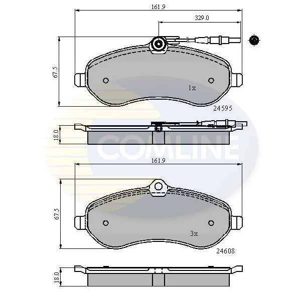 COMLINE CBP11621: Piduriklotsid