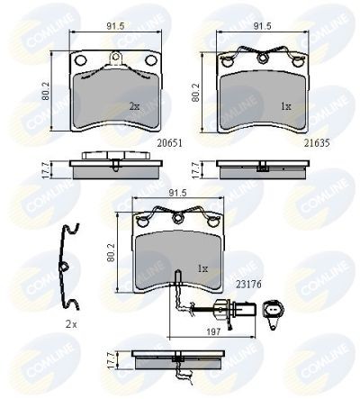COMLINE CBP11636: Piduriklotsid