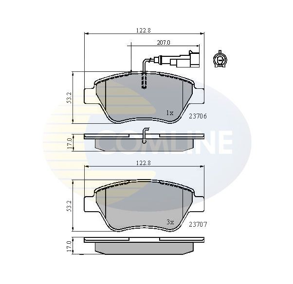COMLINE CBP11702: Piduriklotsid