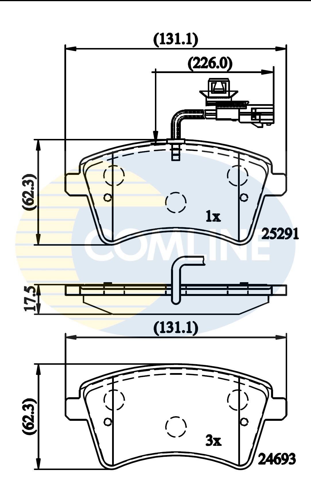 COMLINE CBP11707: Plăcuțe de frână