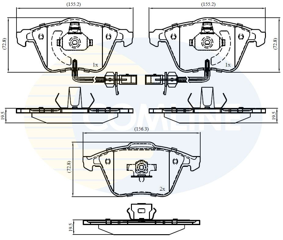 COMLINE CBP11753: Piduriklotsid