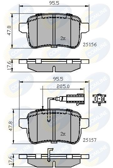 COMLINE CBP12103: Bremžu kluči