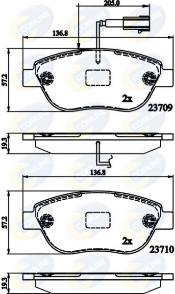 COMLINE CBP12140: Piduriklotsid