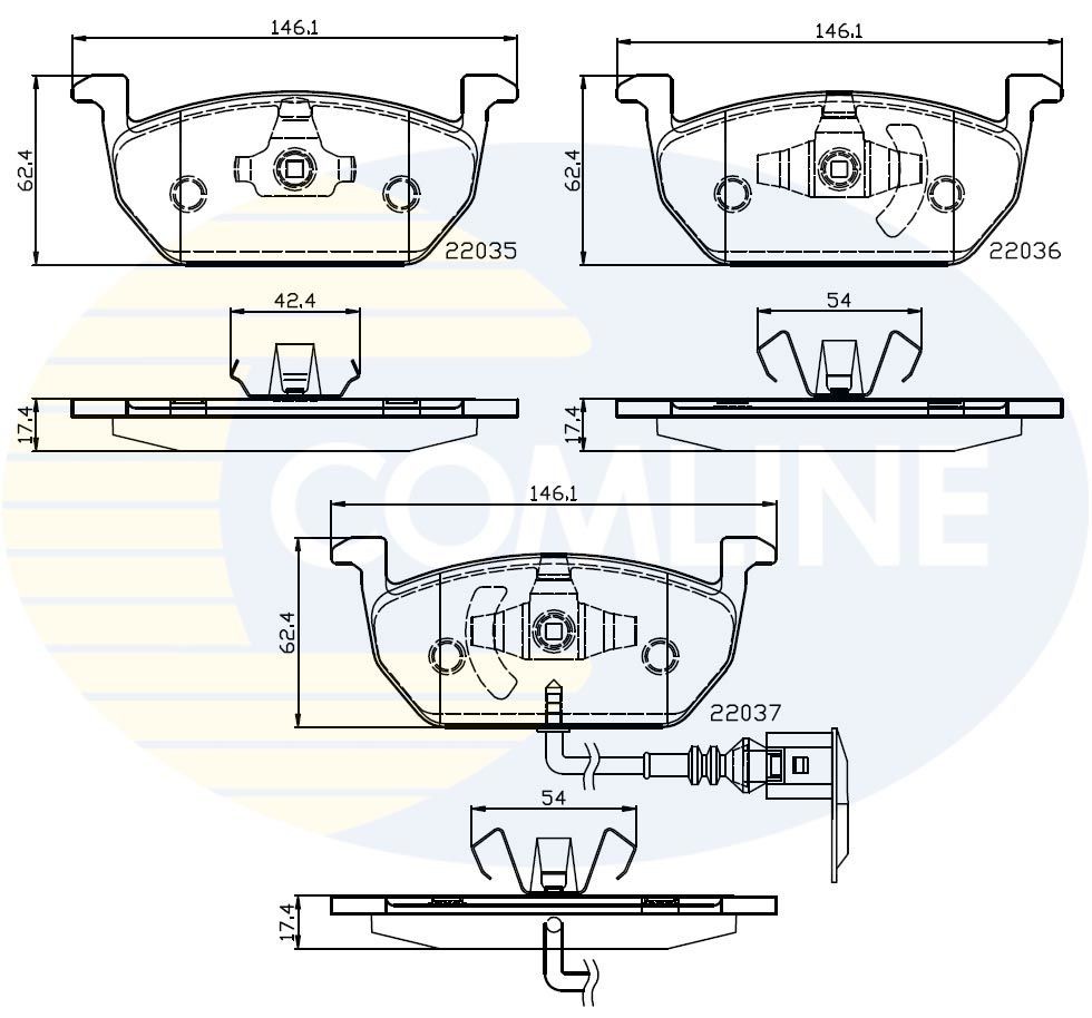 COMLINE CBP12224: Piduriklotsid