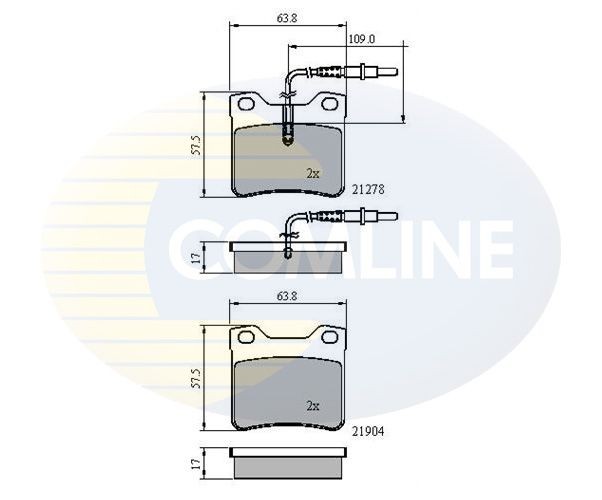 COMLINE CBP1455: Plaquettes de frein