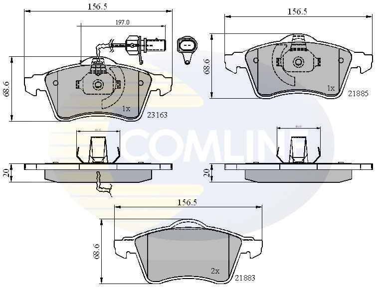 COMLINE CBP1852: Piduriklotsid