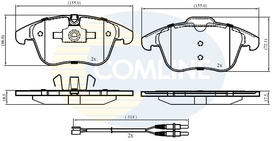 COMLINE CBP22002: Piduriklotsid