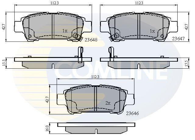 COMLINE CBP31133: Piduriklotsid