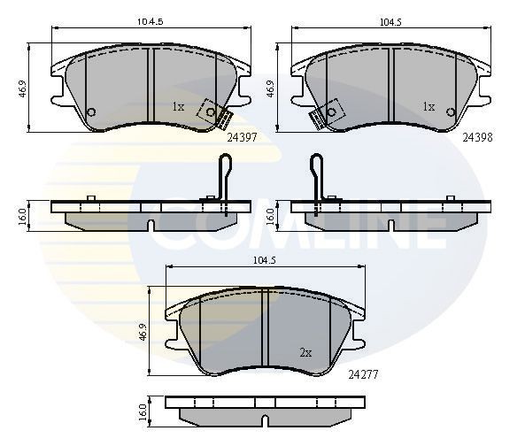 COMLINE CBP31298: Piduriklotsid
