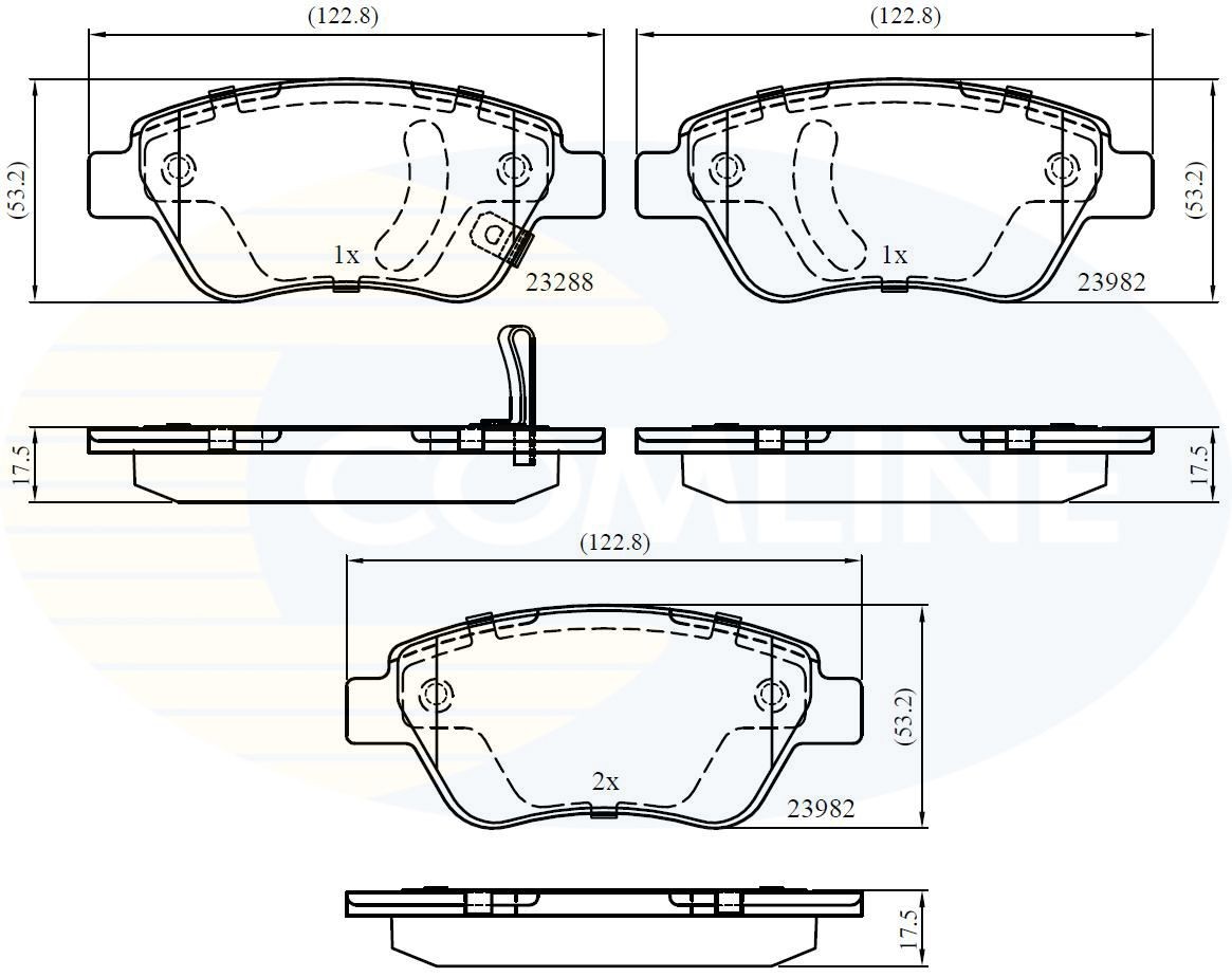 COMLINE CBP31594: Piduriklotsid