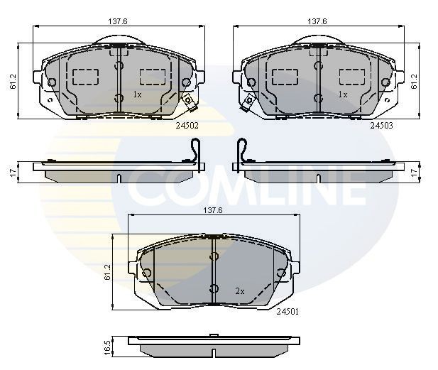 COMLINE CBP31768: Piduriklotsid