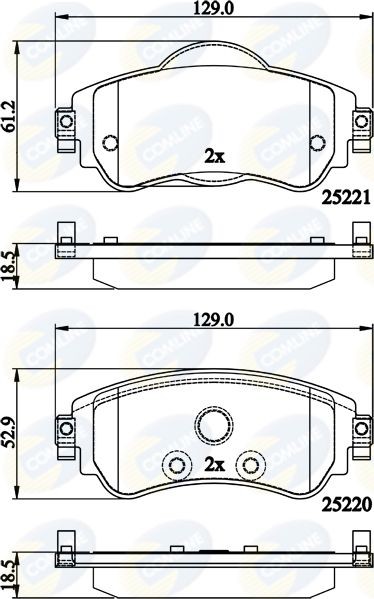 COMLINE CBP32145: Piduriklotsid
