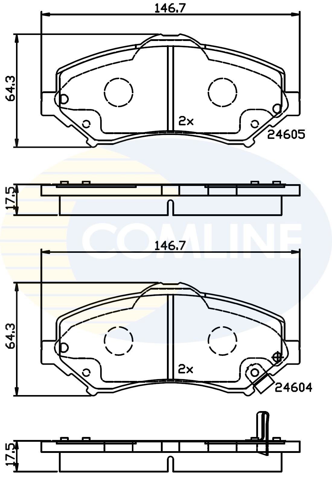 COMLINE CBP36066: Piduriklotsid