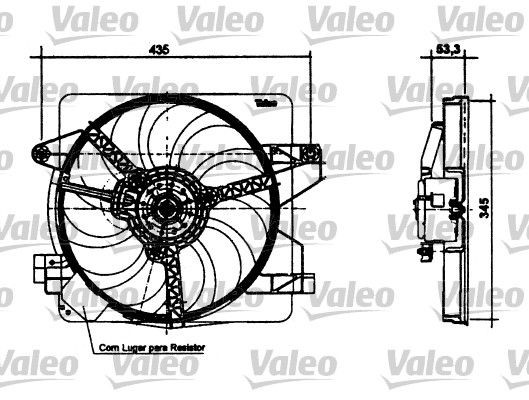 VALEO 698494: Ventilator, radiator cu suport