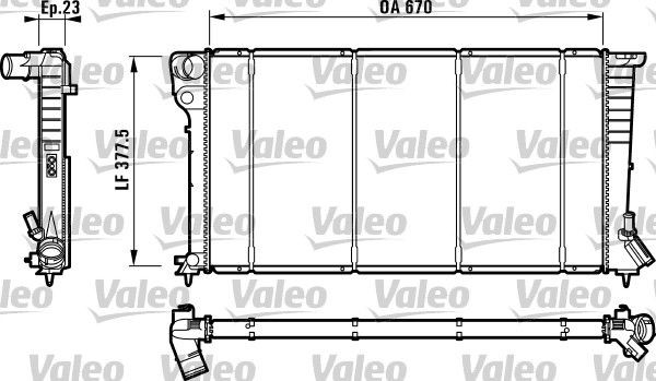 VALEO 732517: Radiator, racire motor Aluminiu, cu termostat
