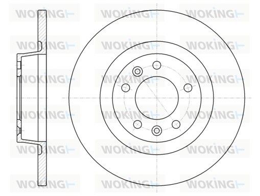WOKING D61053.00: Piduriketas Tagasild, Ø: 289,8mm, täis, Ø: 290mm