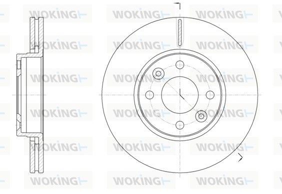 WOKING D61474.10: Piduriketas Esisild, Ø: 257,8mm, õhutusega, Ø: 258mm