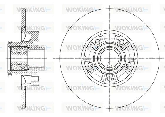 WOKING D61626.20: Piduriketas Tagasild, Ø: 280mm, täis, Ø: 280mm
