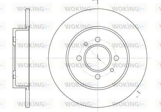 WOKING D6239.00: Piduriketas Tagasild, Ø: 265mm, täis, Ø: 265mm