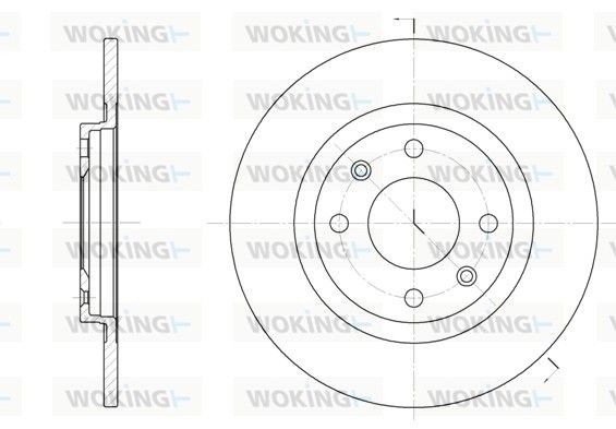 WOKING D6241.01: Piduriketas Esisild, Ø: 266mm, täis, Ø: 266mm