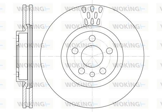 WOKING D6305.11: Disc de frână punte fata, Ř: 281mm, ventilat, Ř: 281mm