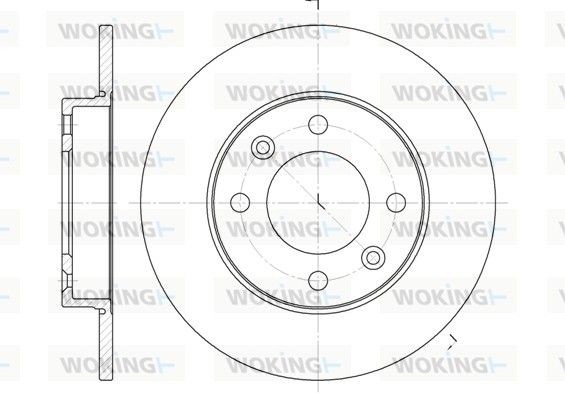 WOKING D6630.00: Piduriketas Tagasild, Ø: 247mm, täis, Ø: 247mm